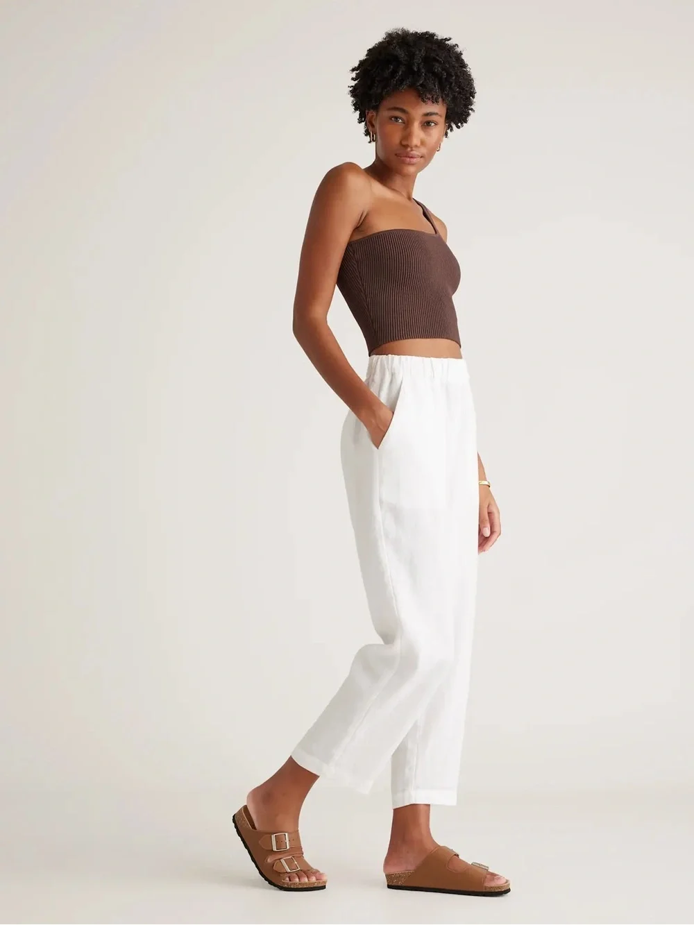 Quince 100% European Linen Pants NWT White Size Small